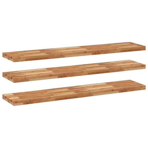 vidaXL Étagères flottantes 3 Pièces 140x30x4 cm acacia massif à l'huile