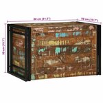 vidaXL Boîte de rangement multicolore 80 x 50 x 50 cm - Bois recyclé robuste