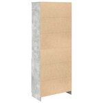 vidaXL Buffet haut gris béton 70x35x180 cm bois d'ingénierie