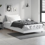 vidaXL Cadre de lit sans matelas blanc 90x200 cm bois d'ingénierie