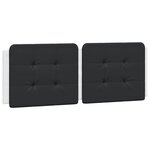 vidaXL Coussin de tête de lit noir et blanc 120 cm similicuir