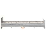 vidaXL Cadre de lit sans matelas sonoma gris 135x190 cm