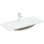 vidaXL Meuble lavabo avec bassin et robinet intégrés chêne artisanal