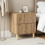 vidaXL Table de chevet 2 pièces Chêne artisanal 43 x 34 5 x 48 cm