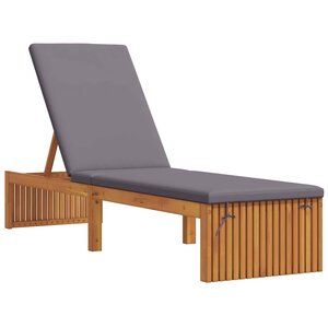 vidaXL Transat Bois d'acacia massif Huile Naturelle