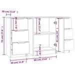 vidaXL Buffets 3 Pièces Chêne sonoma Bois d'ingénierie