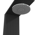 vidaXL Douche d'extérieur noir 100x100x241 5 cm poly rotin bois acacia
