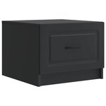 vidaXL Table basse Noir 49 x 50 x 37 cm Bois d'ingénierie