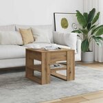 vidaXL Table basse chêne artisanal 55 5x55x45 cm bois d'ingénierie