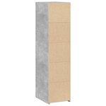 vidaXL Buffet gris béton 30x41x124 cm bois d'ingénierie