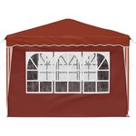 vidaXL Tente de fête pop-up 288 x 288 x 245 cm Terre cuite