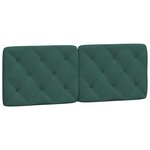 vidaXL Lit avec matelas vert foncé 140x190 cm velours