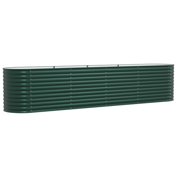 vidaXL Bac de jardin surélevé Vert 400x80x81 cm en acier galvanisé
