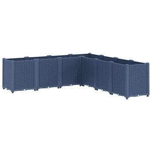 vidaXL Jardinière bleu gris 160x160x53 cm PP