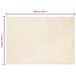 vidaXL Tapis en Fourrure Synthétique de Lapin Crème 140 x 200 cm
