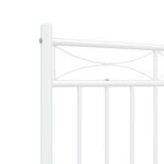 vidaXL Cadre de lit métal sans matelas et pied de lit blanc 135x190 cm
