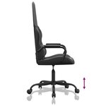 vidaXL Chaise de jeu de massage gris et noir similicuir