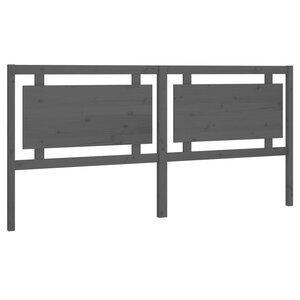 vidaXL Tête de lit Gris 205 5x4x100 cm Bois massif de pin