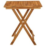 vidaXL Table pliable de jardin 70x70x75 cm Bois d'acacia massif
