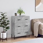 vidaXL Buffet gris béton 69 5x34x90 cm bois d'ingénierie