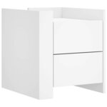 vidaXL Table de chevet blanc 45x50x50 cm bois d’ingénierie
