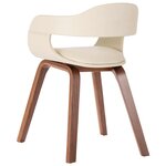 vidaXL Chaise de salle à manger Blanc Bois courbé et similicuir