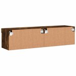 vidaXL Meubles TV avec lumières LED 2 Pièces chêne fumé 60x30x30 cm