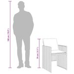 vidaXL Ensemble à manger de jardin 9 Pièces coussins gris résine tressée