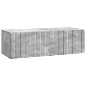 vidaXL Meuble TV mural Gris béton 98 x 41 x 30 cm Bois d'ingénierie