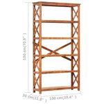 vidaXL Bibliothèque 100x30x180cm Bois massif d'acacia et finition miel