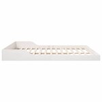 vidaXL Cadre de lit Blanc 200 x 200 cm Bois massif en pin