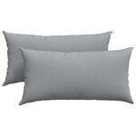 vidaXL Coussins de canapé 2 pc tissu Gris clair 80 x 40 cm