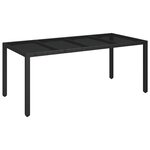 vidaXL Ensemble à manger jardin et coussins 7 Pièces Noir et gris Rotin