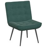 vidaXL Chaise de relaxation avec tabouret Vert foncé Velours