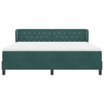 Lit Box Spring vidaXL avec Matelas Vert Foncé 180x200 cm en Velours