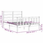 vidaXL Cadre de lit sans matelas blanc 140x200 cm bois de pin massif
