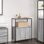 vidaXL Meuble de salle de bain avec étagères sonoma gris 76 5x35x95 cm