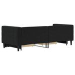 vidaXL Lit de jour avec gigogne et tiroirs noir 80x200 cm velours