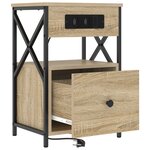 vidaXL Cabinet de chevet avec tiroir Chêne sonoma 40 x 31 x 60 cm