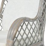 vidaXL Canapé avec coussin Gris Rotin naturel et lin