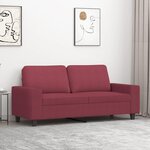 vidaXL Canapé à 2 places Rouge bordeaux 140 cm Tissu