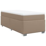 vidaXL Sommier à lattes de lit avec matelas Cappuccino 100x200 cm