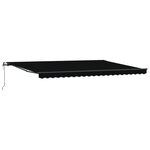 vidaXL Store automatique rétractable noir 500x350 cm