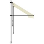 vidaXL Auvent rétractable crème 350x150 m tissu et acier