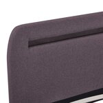 vidaXL Cadre de lit avec LED sans matelas taupe tissu 160x200 cm
