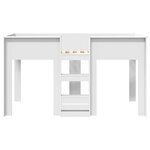 vidaXL Lit Superposé pour Enfants Blanc 75 x 190 cm Bois d'ingénierie