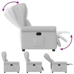 vidaXL Fauteuil inclinable gris nuage tissu
