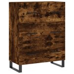 vidaXL Buffet haut Chêne fumé 69 5x34x180 cm Bois d'ingénierie