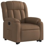 vidaXL Fauteuil inclinable Marron Tissu