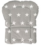Roba coussin de siège rembourré little stars gris 50x65x3 5 cm